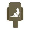 NDZ Performance Rear Slide Cover Plate for Sig P320 Series 9mm .40 .357 .45 ACP Laser Engraved Anodized Aluminum in Olive Drab Green, Made in The USA - Trucker Mudflap Girl view 1