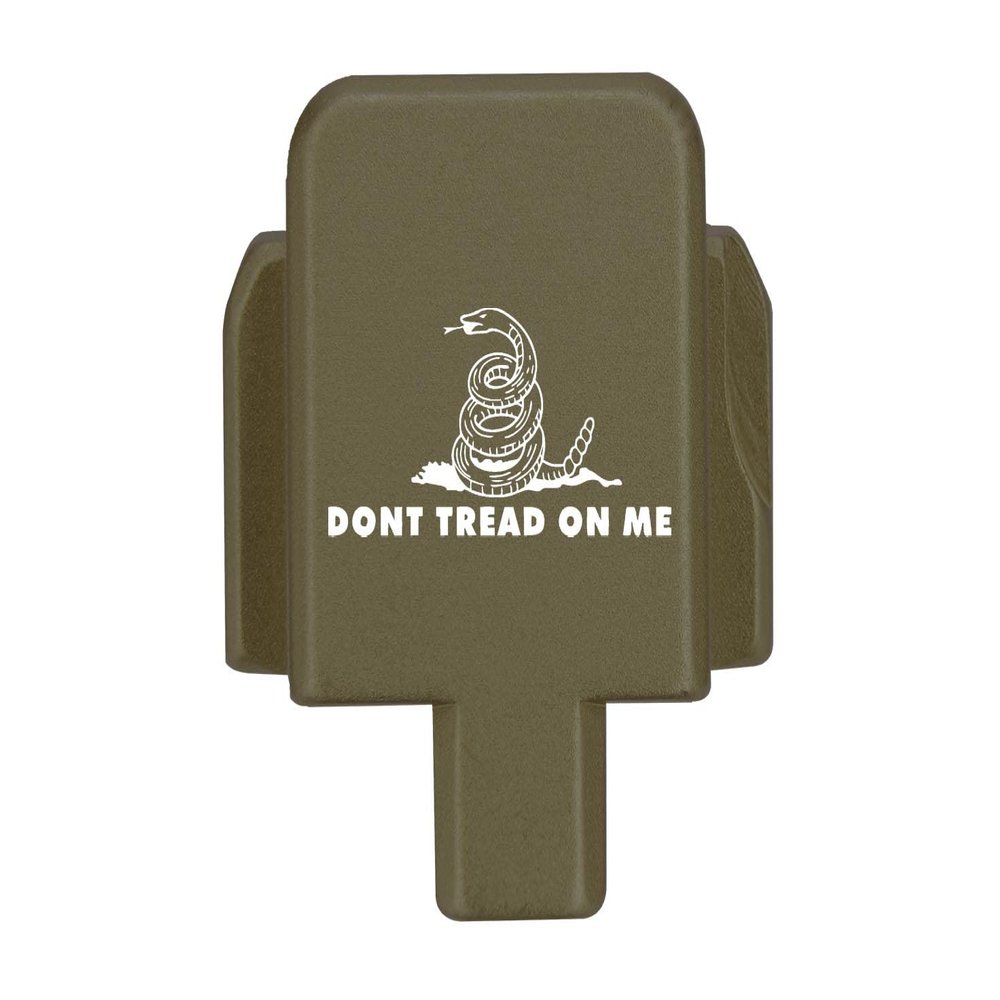 NDZ Performance Rear Slide Cover Plate for Sig P320 Series 9mm .40 .357 .45 ACP Laser Engraved Anodized Aluminum in Olive Drab Green, Made in The USA - Don't Tread On Me 2