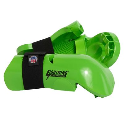 Pro Force Lightning Punches Sparring Gloves (Green, Medium - Knuckle Width 3.375-3.625")