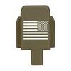 NDZ Performance Rear Slide Cover Plate for Sig P320 Series 9mm .40 .357 .45 ACP Laser Engraved Anodized Aluminum in Olive Drab Green, Made in The USA - US Battle Flag view 1