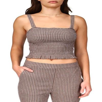 Sanctuary Womens Westside Checked Tank Top in Chocolate Gingham (as1, Alpha, m, Regular, Regular)