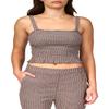 Sanctuary Womens Westside Checked Tank Top in Chocolate Gingham (as1, Alpha, m, Regular, Regular) view 1