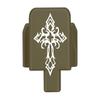 NDZ Performance Rear Slide Cover Plate for Sig P320 Series 9mm .40 .357 .45 ACP Laser Engraved Anodized Aluminum in Olive Drab Green, Made in The USA - Tribal Cross view 1