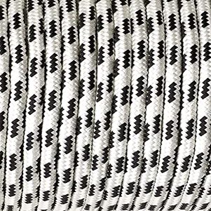 MarineNow Double Braid Polyester Low Stretch Sailing Rope Choose Size/Length/Color (6 mm (1/4"), 130 ft, Green Fleck)