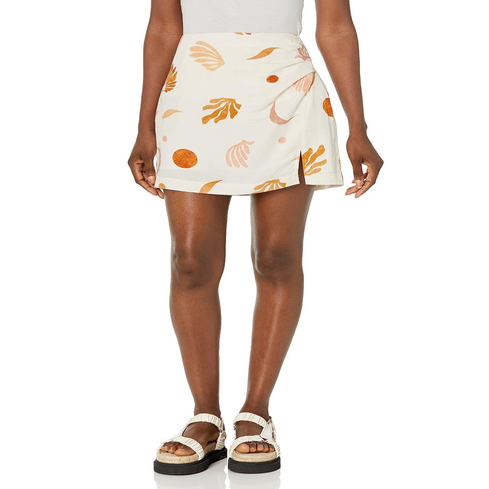 ASTR the label Women's arza Skirt, Brown Pink Cream, X-Small