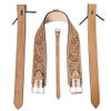 HILASON Horse Saddle Flank Cinch Girth Handtooled Leather W/Billets Antique Tan Comfytack view 1