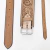 HILASON Horse Saddle Flank Cinch Girth Handtooled Leather W/Billets Antique Tan Comfytack view 2