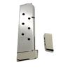 2X Polished Chrome-Plated 1911 Magazine Base Pads Fits All Kim Pro Tac-Mag Full Size .45 ACP 8-Round Magazines view 1