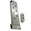 2X Polished Chrome-Plated 1911 Magazine Base Pads Fits All Kim Pro Tac-Mag Full Size .45 ACP 8-Round Magazines view 2