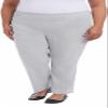 Hilary Radley Womens Pull On Ankle Pant (as1, Alpha, 3X_l, Regular, Regular, Light Gray Heather) view 4