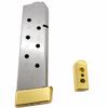 2X Gold-Plated 1911 Magazine Base Pads . Fits All Kim Pro Tac-Mag Full Size .45 ACP 8-Round Magazines Screws Included view 1
