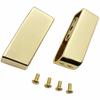 2X Gold-Plated 1911 Magazine Base Pads . Fits All Kim Pro Tac-Mag Full Size .45 ACP 8-Round Magazines Screws Included view 2