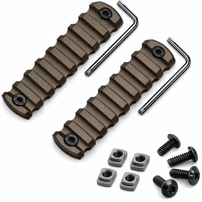 Gotical 9 Slots Picatinny Rail Section for M-Lok Handguard Flat Dark Earth Fit for Picatinny/Weaver Rails
