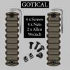 Gotical 9 Slots Picatinny Rail Section for M-Lok Handguard Flat Dark Earth Fit for Picatinny/Weaver Rails view 2