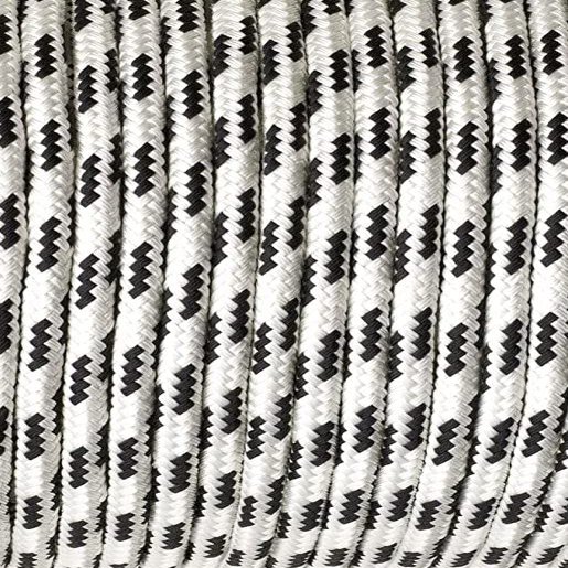 MarineNow Double Braid Polyester Low Stretch Sailing Rope Choose Size/Length/Color (6 mm (1/4"), 200 ft, Black Fleck)