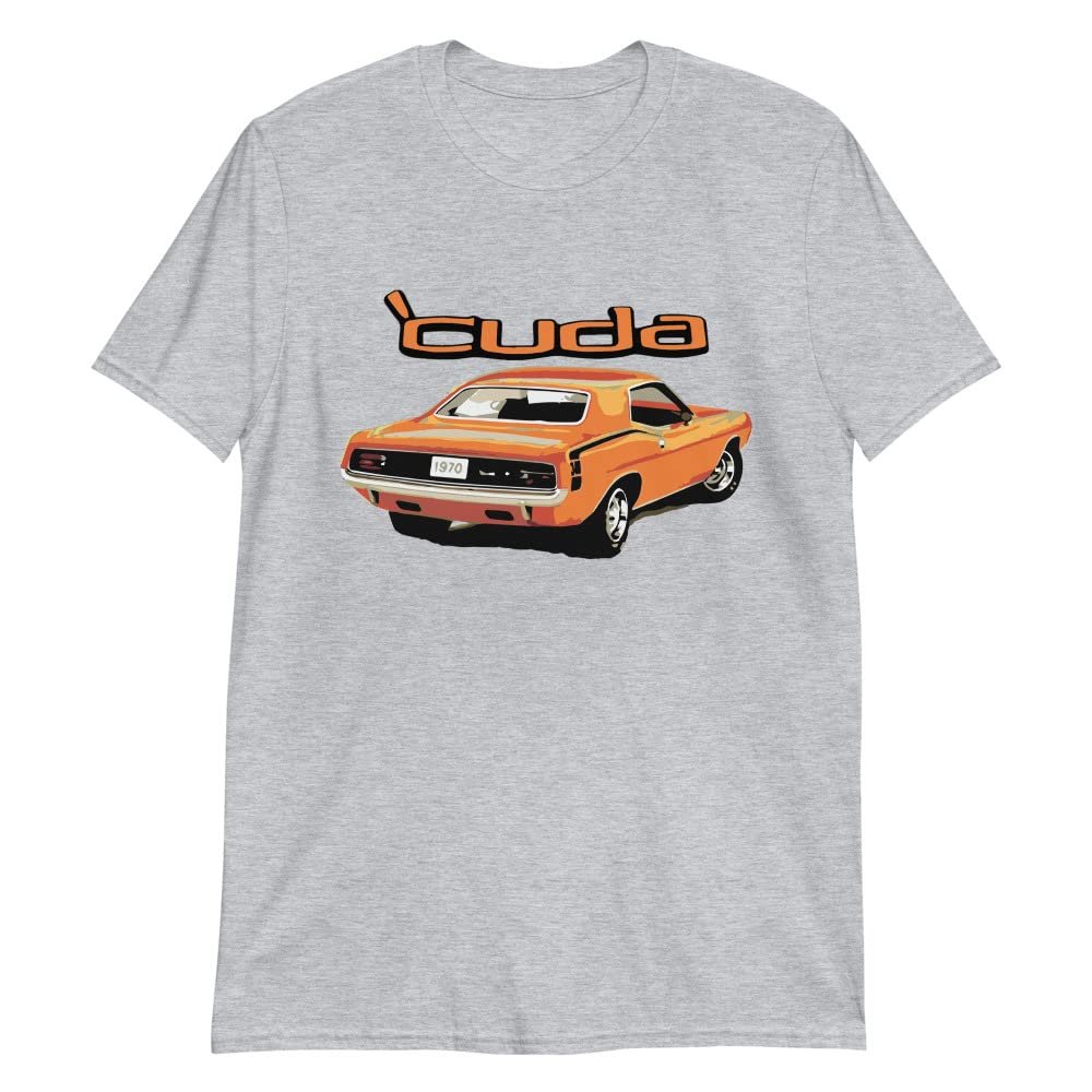 1970 Barracuda Cuda 340ci Hardtop Muscle Car T-Shirt Sport Grey