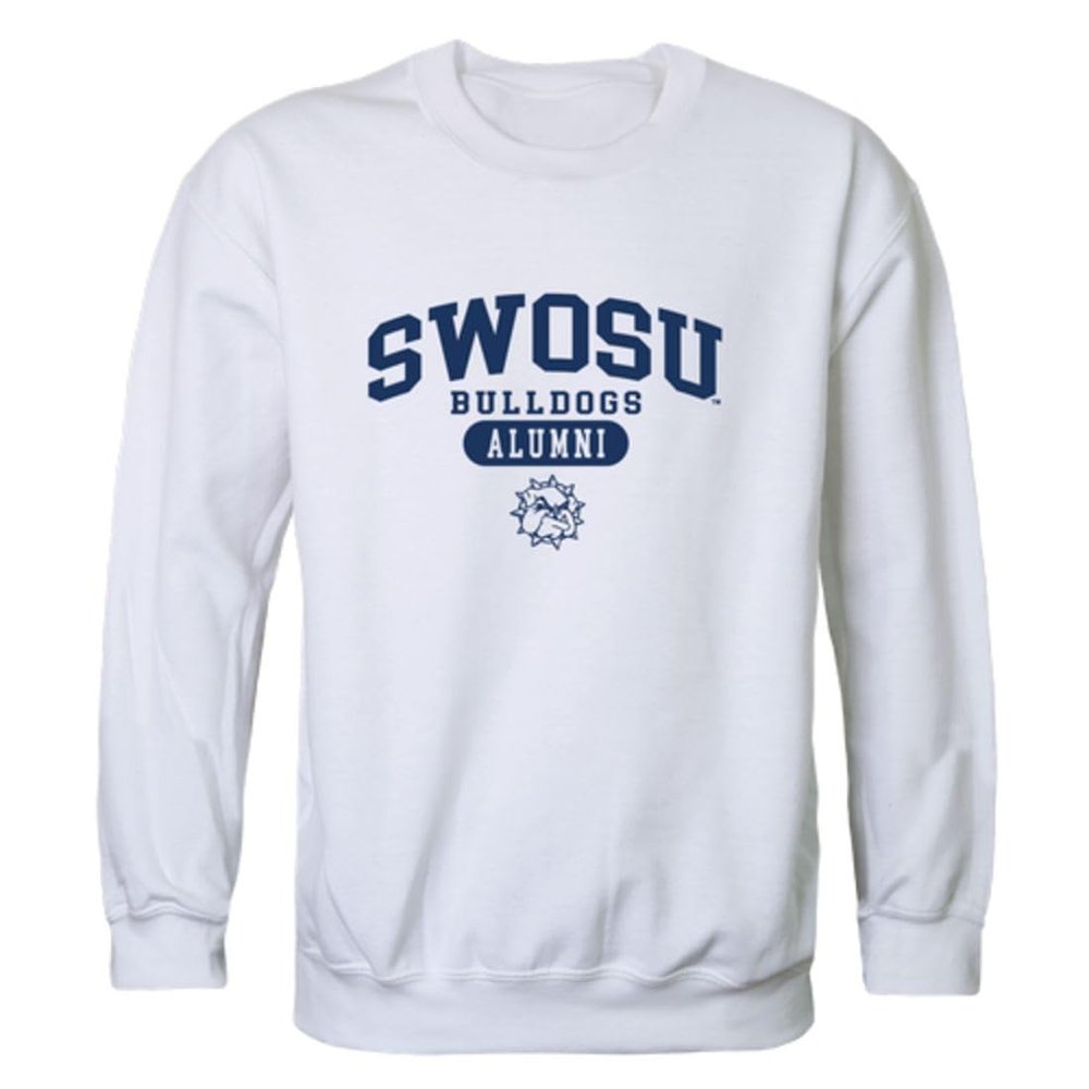 W Republic Southwestern Oklahoma State Bulldogs Seal Crewneck Sweatshirt - White, Small