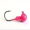 Round Fresh Water Ball Jig Head Lure Ultra Point Hook Bass Trout 10 -Pink 1oz view 1