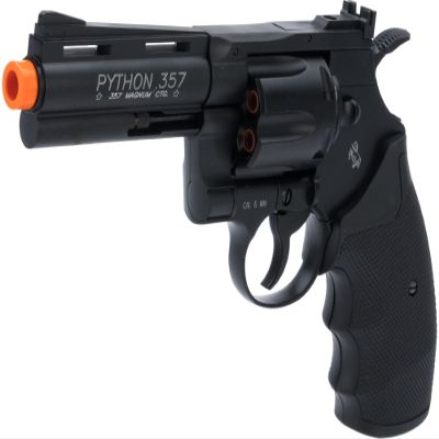 Evike Airsoft - Colt Python Metal .357 Magnum High Power CO2 Airsoft Revolver by Cybergun (Length: 4" / High Power)