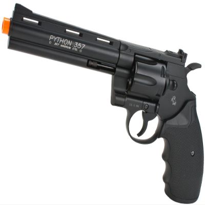 Evike - Colt Python .357 Magnum CO2 Gun Airsoft Revolver by Cybergun (6" Barrel)