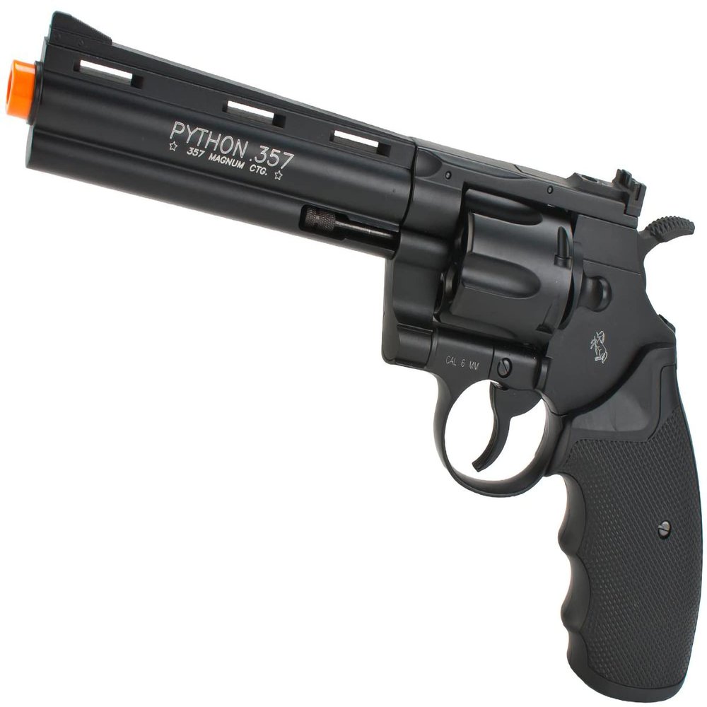 Evike - Colt Python .357 Magnum CO2 Gun Airsoft Revolver by Cybergun (6" Barrel)