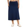 CZRLHYT Women's 28" Knee Length Skorts Skirts Athletic Modest Long Skorts with Pocket Navy 3XL