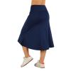 CZRLHYT Women's 28" Knee Length Skorts Skirts Athletic Modest Long Skorts with Pocket Navy 3XL view 2