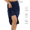 CZRLHYT Women's 28" Knee Length Skorts Skirts Athletic Modest Long Skorts with Pocket Navy 3XL view 4