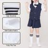 DOOVID Kids Soccer Socks Toddler Baseball Knee High Socks Boys Sports Football Tube Sock Black White view 4