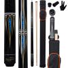 Ray speed Pool Cue Stick Low Deflection Shaft Billiard Cue Stick with Hard Case 19-20 oz Professional Pool Stick (Brown+Blue, 20 oz) view 1