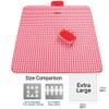 Outdoor Picnic Blanket, XL Foldable Waterproof Sand Beach Mat , in Large 80x60in and Extra Large 80x80infor Beach Camping Hiking Travel Family Concerts Portable Beach Blankets (Classic Red Check) view 4