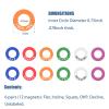 Power Squat Rack Barbell Magnetic Position Markers Reminders Label for Home & Garage Gyms, Squat Rack Magnets Identifier Rings (0.75" Inner Circle) view 4