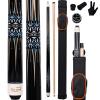 Ray speed Pool Cue Stick with Hard Case Hardwood Canadian Maple Professional Billiard Pool Stick 58" 2-Pieces 19/20oz Pool Stick Set view 1