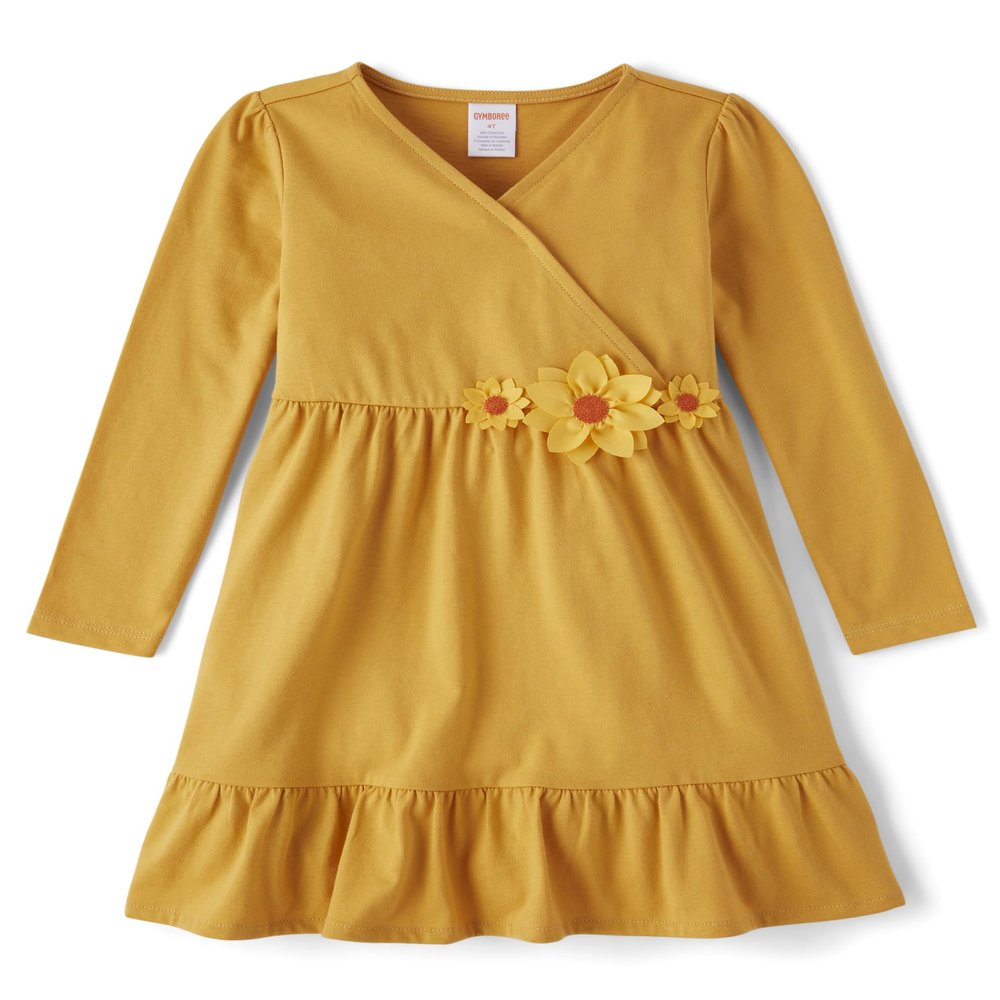 Gymboree Girls and Toddler Long Sleeve Casual Knit Dresses, Prarie Fall, 6 US