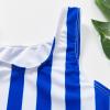 2 to 9 Years Old Girls Blue Vertical Stripe Letter Girls 1 Piece Swimsuit Toddler Boys Clothes (Blue, 6-7 Years) view 2