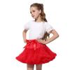 Girls Beach Dress Baby Girls Soft Fluffy Tutu Skirt Toddler Girl Mesh Tutu Bowknot Princess Skirt for (Red, 5-7 Years) view 2