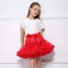 Girls Beach Dress Baby Girls Soft Fluffy Tutu Skirt Toddler Girl Mesh Tutu Bowknot Princess Skirt for (Red, 5-7 Years) view 3