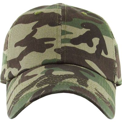 1 Pcs of Cotton Cap Baseball Caps Hat Adjustable Washed Plain Solid Visor ((CAMO) Woodland)