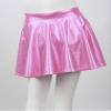 Freebily Girls Shiny Metallic Hip Hop Jazz Dance Skirt Mini Pleated Skater Skirt Athletic Cheerleading Skort Skirt Pink 10 Years view 4