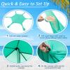 Goplus Beach Canopy, 20 x 20 FT Beach Shade with UPF50+ Sun Protection, Carrying Bag, Sand Shovel, Aluminum Pole, 6 Ground Stake, Portable Sun Shelter, Outdoor Beach Tent for Backyard Camping Picnic view 4