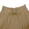 ebossy Women's Summer Drawstring Elastic Waist Cotton Linen Utility Beach Palazzo Pants Pockets (M, Khaki) view 2
