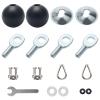 Anglekai 17Pcs Cable Attachments for Gym, Solid Rope Attachment for 5mm Fitness Pulley Machine Gym Equipment for Home Gym Cable Replacement Parts Rope (17) view 1