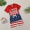 YINGISFITM 4th Fourth of July Baby Boy Girl Outfit Short Sleeve T Shirts Top America Flag Shorts Family Macthing Set (red stars stripes,18-24 Months) view 2