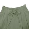 ebossy Women's Summer Drawstring Elastic Waist Cotton Linen Utility Beach Palazzo Pants Pockets (M, Green) view 3