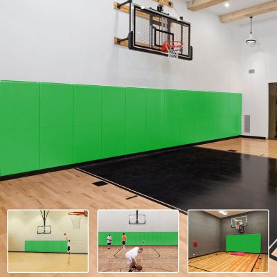 PROGOAL 4 Pack Wall Protection Pads 2" Thick Foam Wall PaddingGym Basketball-Court ProtectorsDurable Waterproof Wall Padding for Babyroom Garage (60" L x 20" W,Light Green)