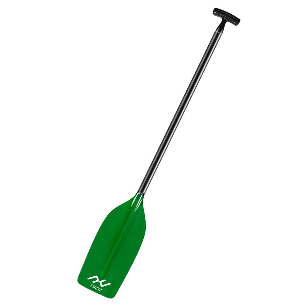 YUZIZ Whitewater Rafting Paddles Carbon T-Handle Shaft Glass Fiber Scooped Blade (Green, 142cm)