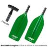 YUZIZ Whitewater Rafting Paddles Carbon T-Handle Shaft Glass Fiber Scooped Blade (Green, 142cm) view 2