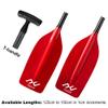 YUZIZ Whitewater Rafting Paddles Carbon T-Handle Shaft Glass Fiber Scooped Blade (Red, 127cm) view 2