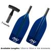 YUZIZ Whitewater Rafting Paddles Carbon T-Handle Shaft Glass Fiber Scooped Blade (Blue, 127cm) view 2