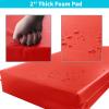 PROGOAL 6FT Tall Round Poles Pad - Basketball Pole Paddings for A 3x3 3.5x3.5 4x4 Main Poles,Weather-Resistant UV-Resistant Durable Protection Pole Pads& Safety(2" Thick Foam,Red) view 4